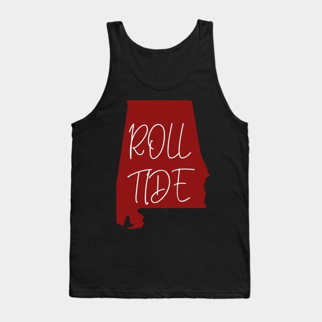 Alabama Roll Tide Red Tank Top by MaryMerch